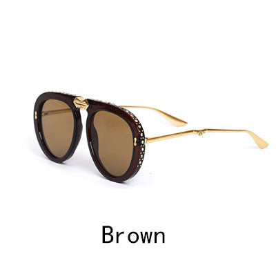 Sunglasses, women's diamonds, fashionable folding sunglasses