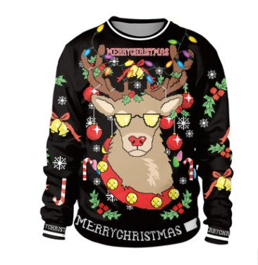 New listing Christmas Sweaters Stylish Unisex Men Women Santa Claus Ugly Christmas Sweater Novelty Sexy RED Retro Sweater