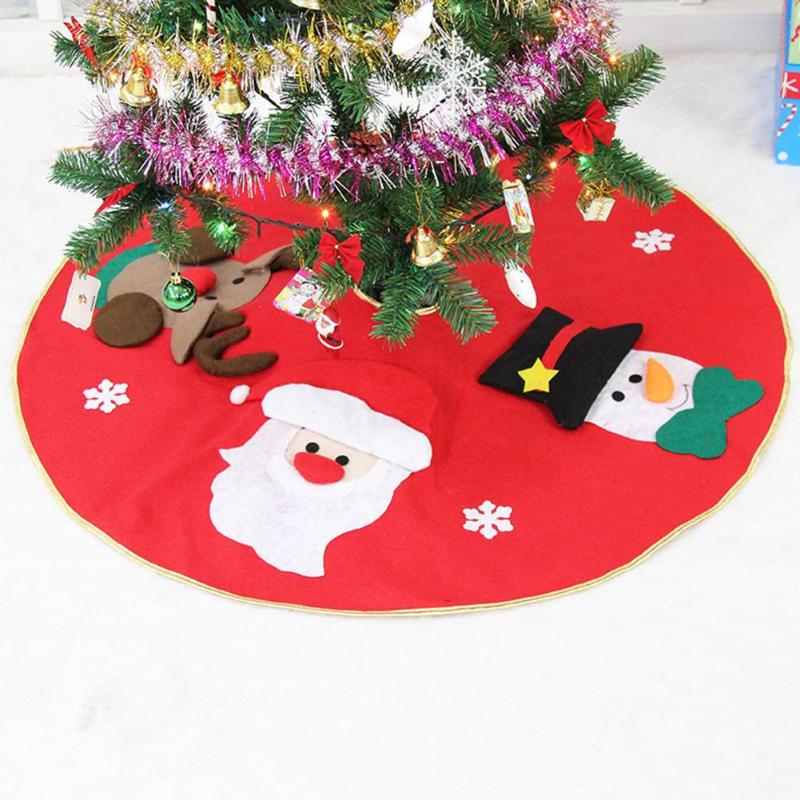 45-100cm Red Christmas Tree decoration Carpet Party Ornaments Christmas Decoration for Home Non-woven Xmas Decorations