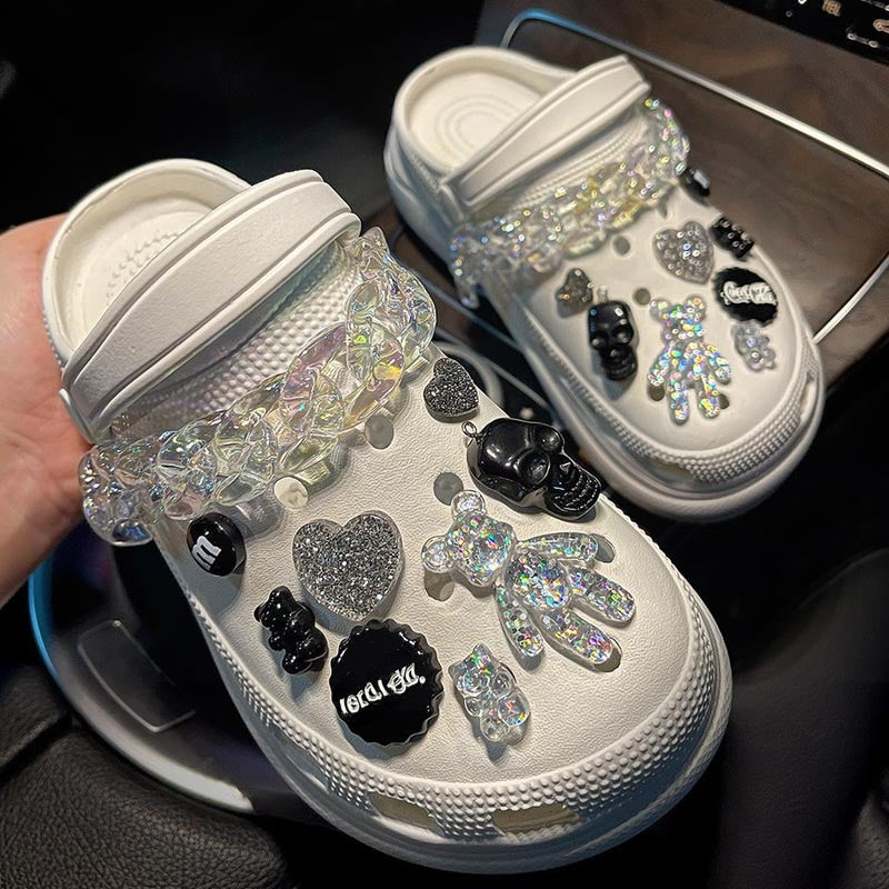 Rhinestone slippers. Non-Adult. Unisex.