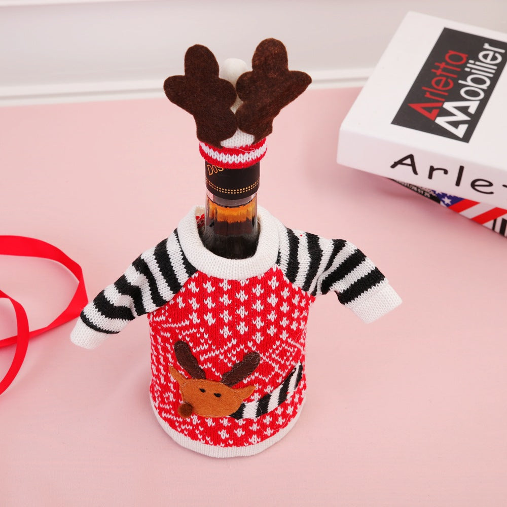 Christmas Deer Red Wine Bottle Set Christmas Champagne Bottle Set