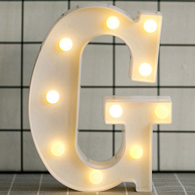 Luminous LED Letter Night Light. Christmas Home Decoration.