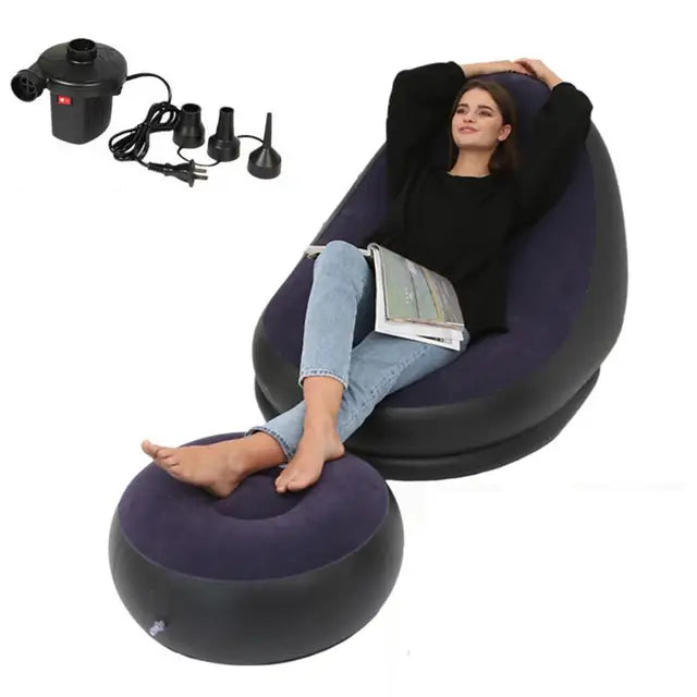 *New Christmas Gift Alert* Inflatable Mattress Chair & Stool