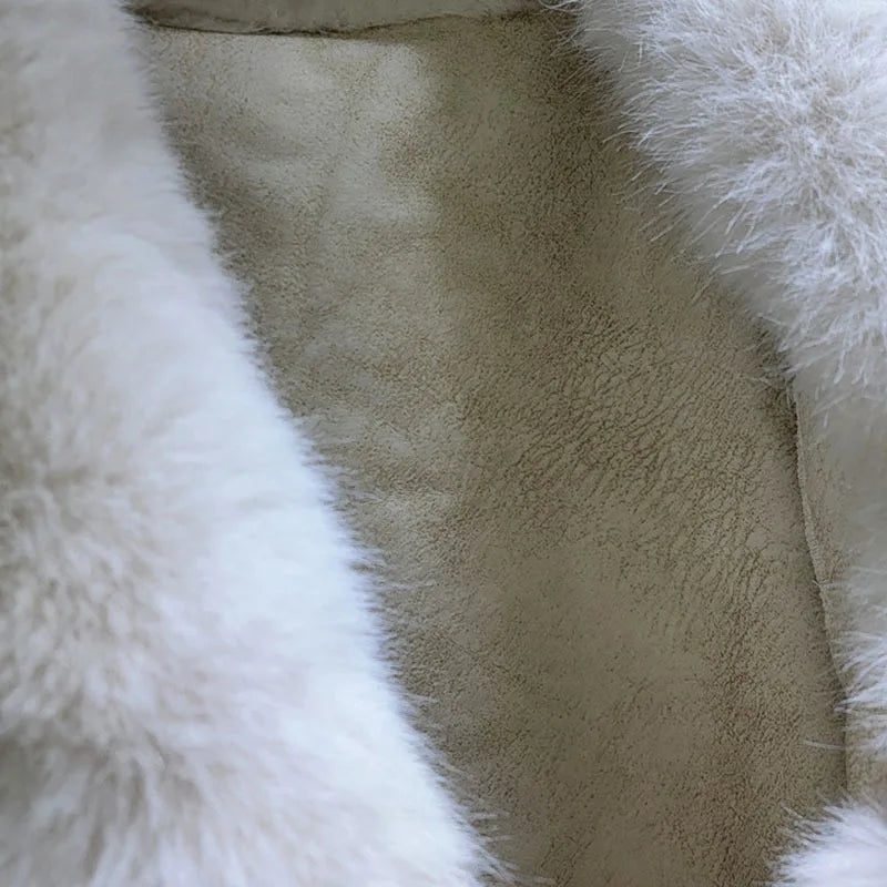 New Mink Fur Vest. Lace-up Sleeveless Coat