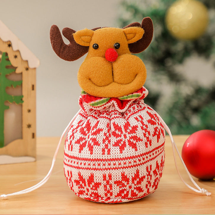 Christmas Gift Bags Apple Bags Christmas Gift Bags Pull Flannel Candy Bag Decorative Supplies