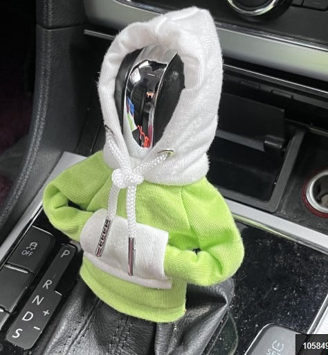 Shifter knob hoodie cover Car gear lever hooded clothing cover