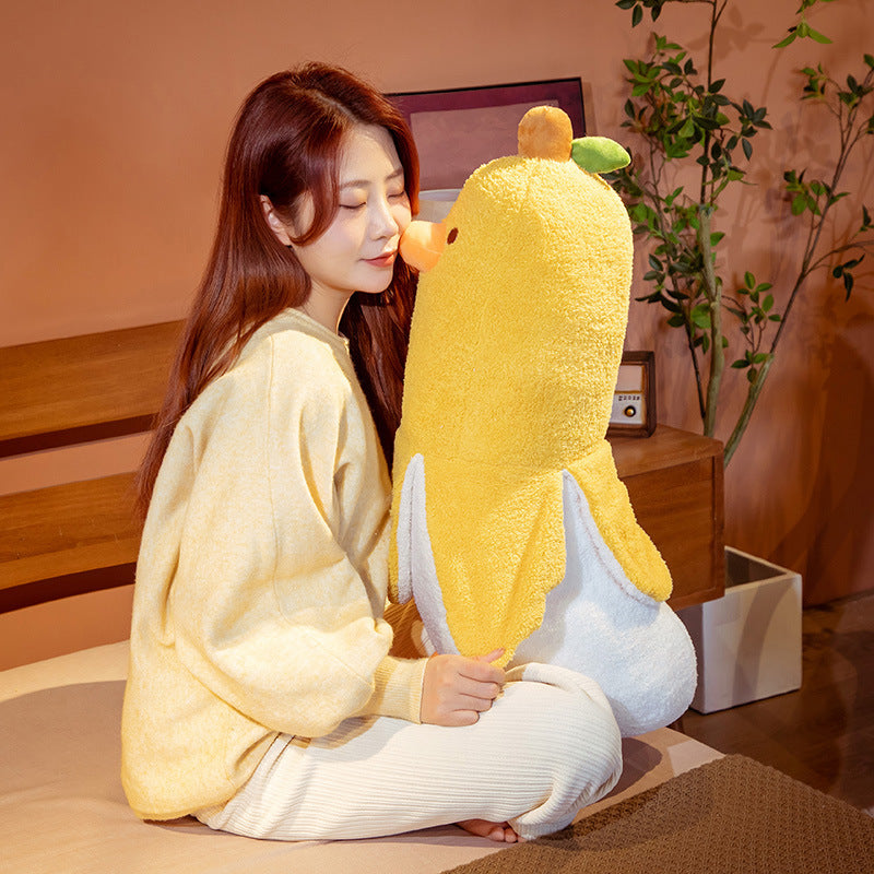 New Cute Banana Duck Pillow Banana Friend Duck Doll Plush Toy Zipper Removable And Washable