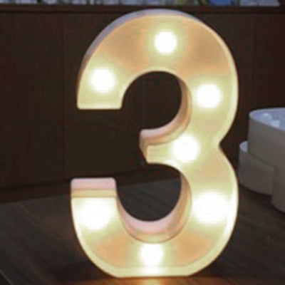 Luminous LED Letter Night Light. Christmas Home Decoration.