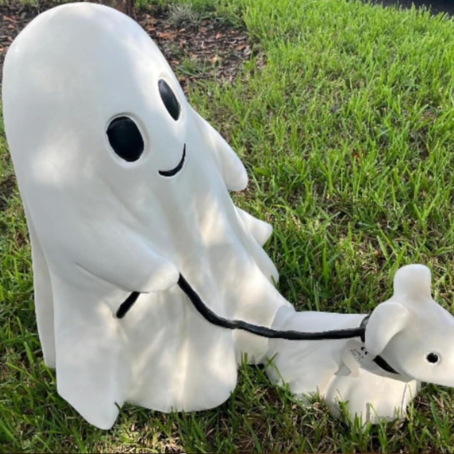 New Halloween Ghost Walking Dog Statue