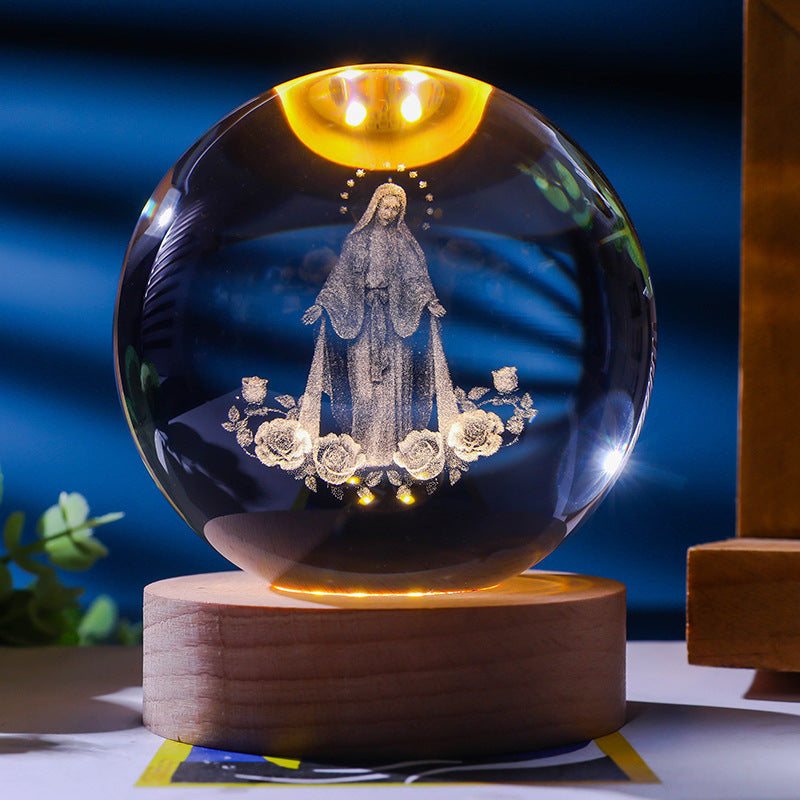 *New Christmas Decor Alert* - Starry Sky 3D Crystal Ball. White Crystal Ball Ornament.