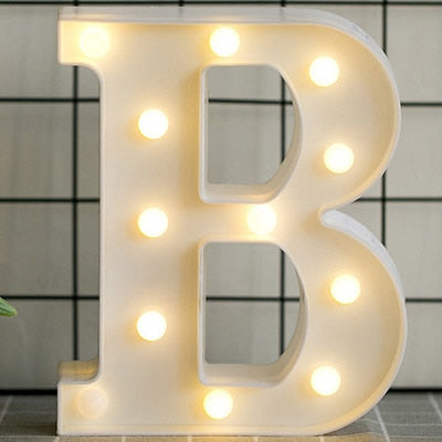 Luminous LED Letter Night Light. Christmas Home Decoration.