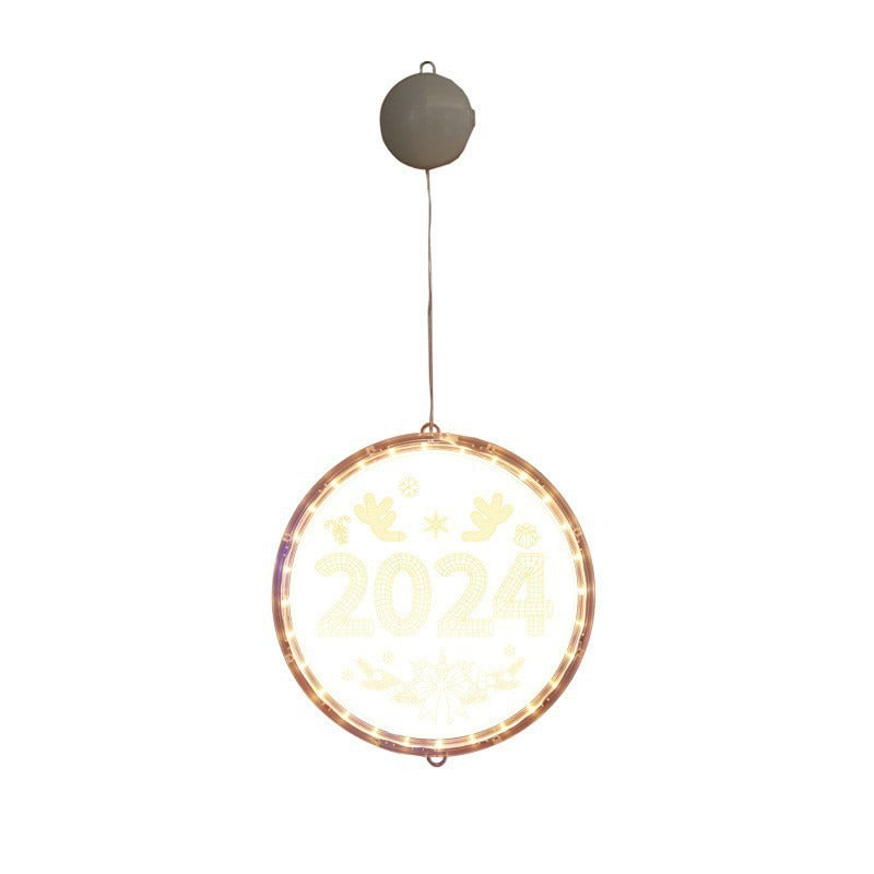 Christmas LED LIGHT STRING Snowflake Hanging Lamp Merry Christmas Atmosphere light Home Window Ornament Happy New Year Gift