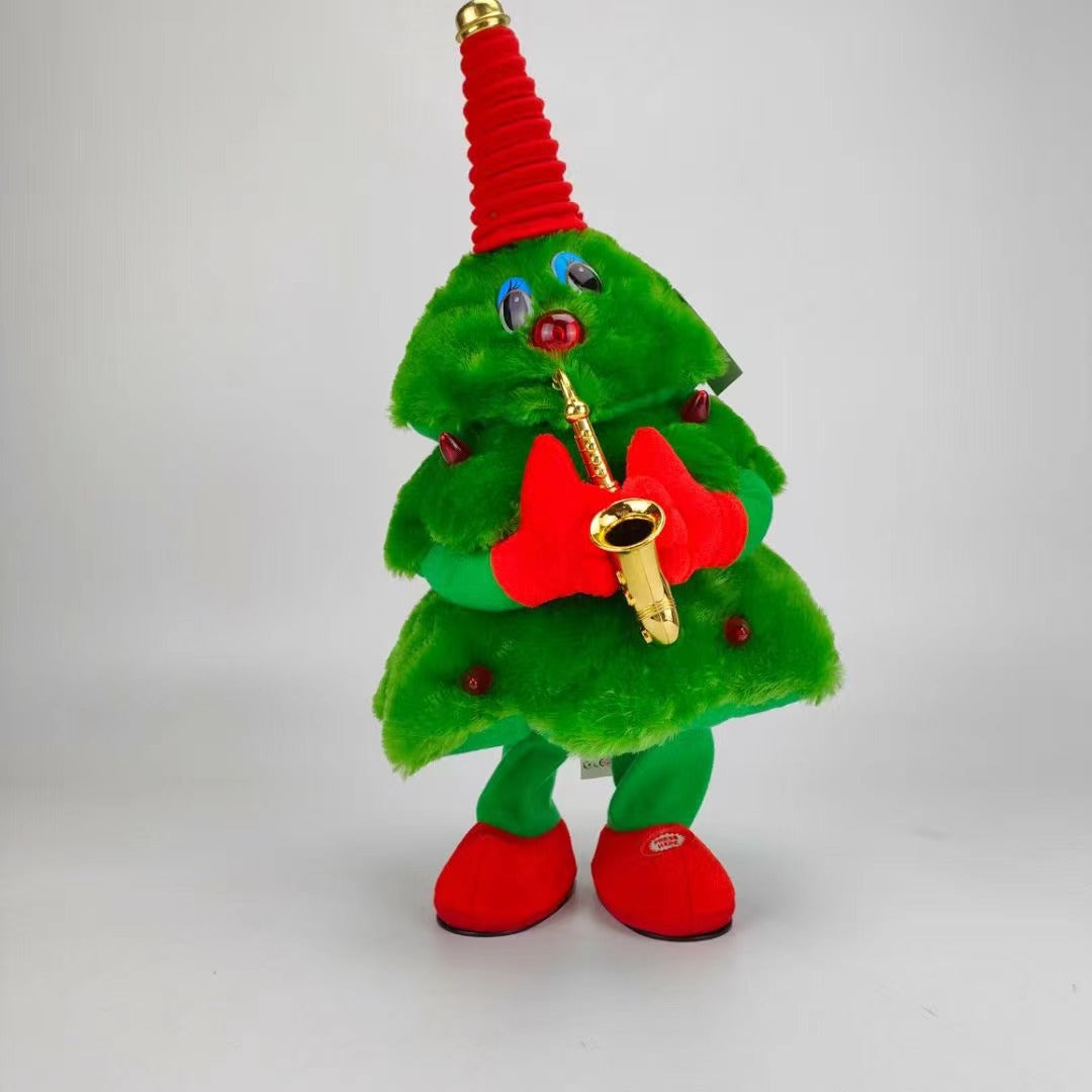 *New Christmas Decor Alert* - Electric Plush Dancing Christmas Tree Glowing Singing plush toy for holiday party decoration