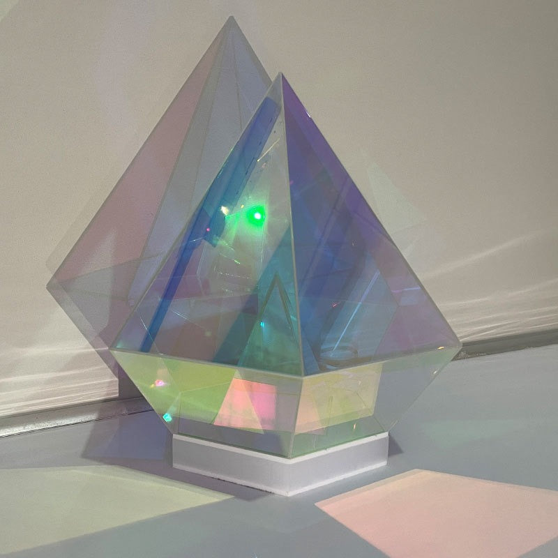 *New Christmas Decor Alert* - Colorful table lamp LED pyramid