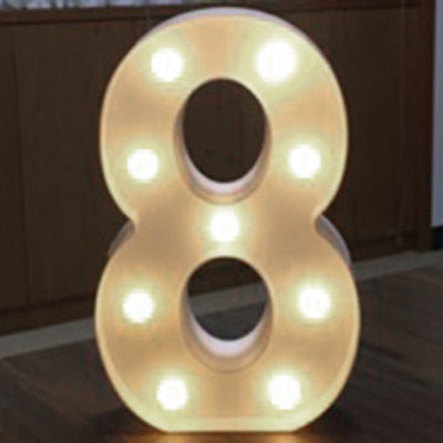 Luminous LED Letter Night Light. Christmas Home Decoration.