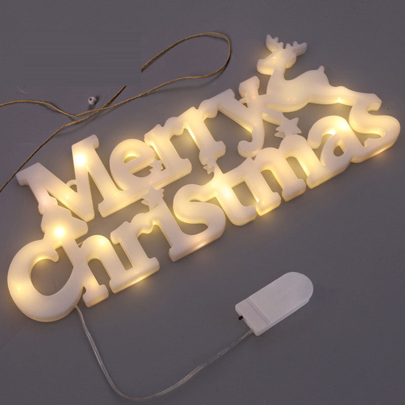 *New Christmas Decor Alert* - LED letter lights for holdiay party decorations.