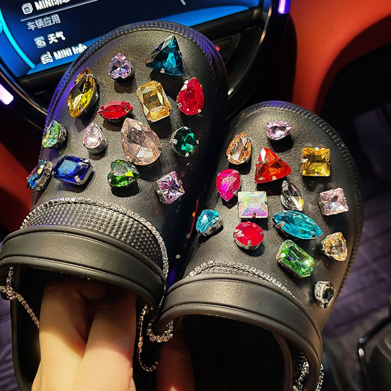 Rhinestone slippers. Non-Adult. Unisex.