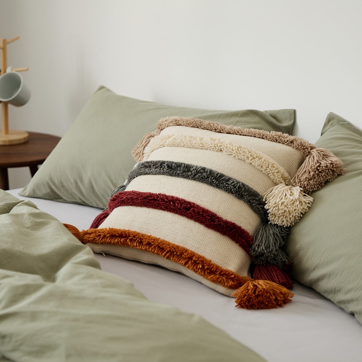 Pillow Bedside Bed Office Sofa Nordic Ins Stripe Cushion Waist Cushion Can Contain Core Household Products
