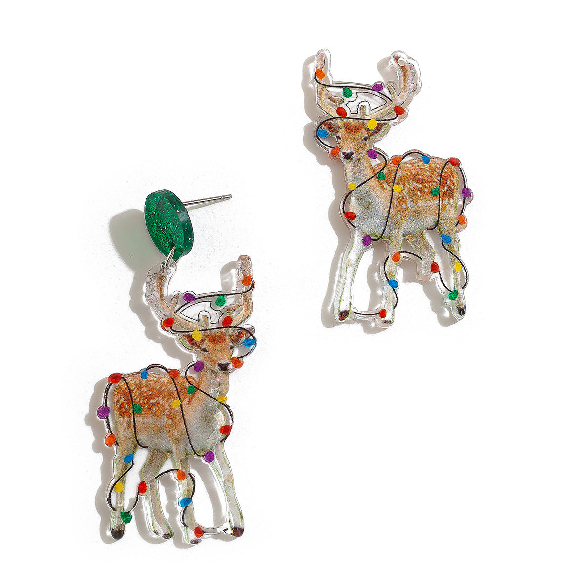 Christmas Day Earrings Female Personality Autumn/Winter Elk Christmas Tree Earrings Accessories
