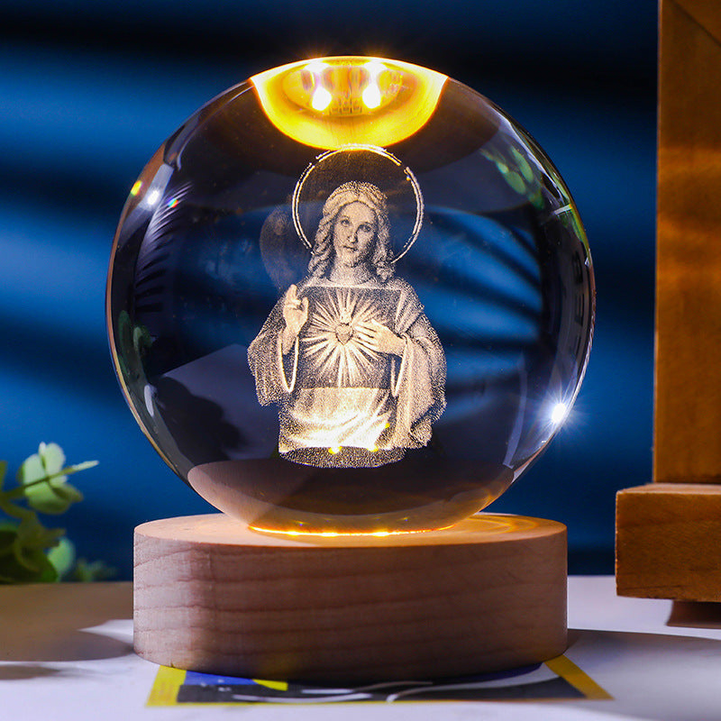 *New Christmas Decor Alert* - Starry Sky 3D Crystal Ball. White Crystal Ball Ornament.