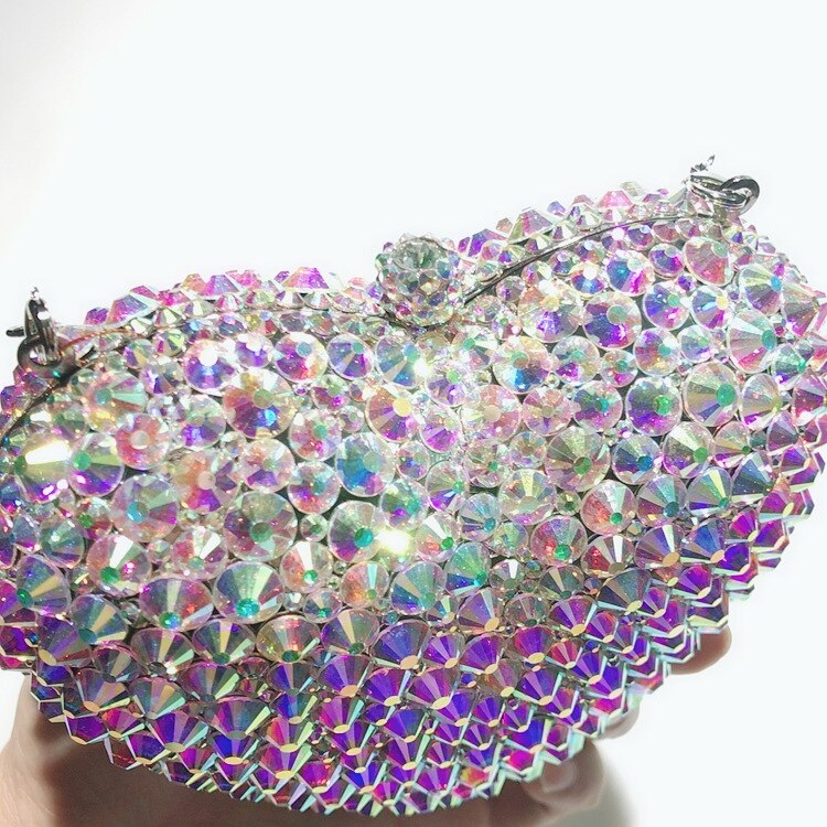 Diamond Evening Bags - Heart Shape Crystal Purse