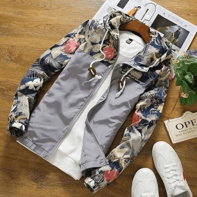 Floral Bomber Jacket Coat