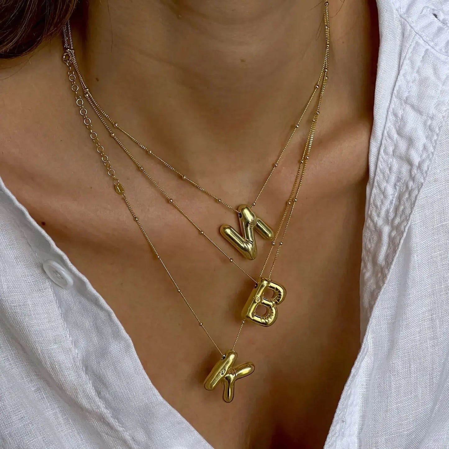Alphabet Letter Pendant Necklace Stainless Steel Vintage Wedding Party Choker Jewelry Gift for Women Men