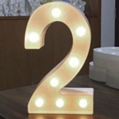 Luminous LED Letter Night Light. Christmas Home Decoration.