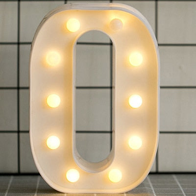 Luminous LED Letter Night Light. Christmas Home Decoration.