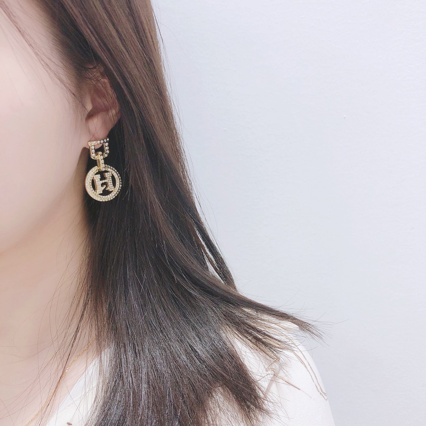 House of Hutson Original - Circle H-Letter Earrings.