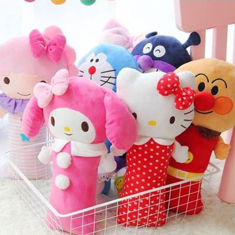 Child Car Seat Belt Shoulder Pad PP Cotton Car Seat Belt Cover For Kids Cartoon Hello Kitty Accessories Safety Belt Pillow