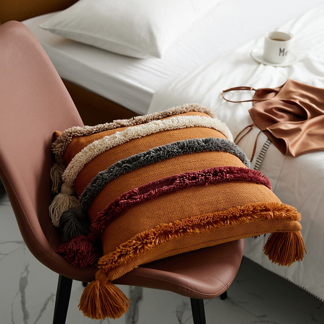 Pillow Bedside Bed Office Sofa Nordic Ins Stripe Cushion Waist Cushion Can Contain Core Household Products