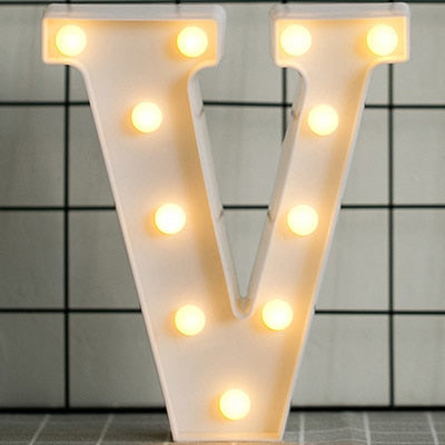 Luminous LED Letter Night Light. Christmas Home Decoration.