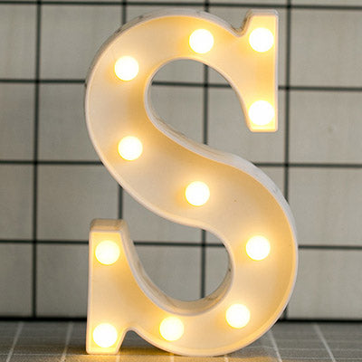 Luminous LED Letter Night Light. Christmas Home Decoration.