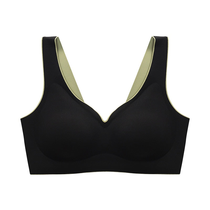 Latex Underwear Women Thin No Steel Ring Ultra-Light Gather Sports Vest or Sleep Bra