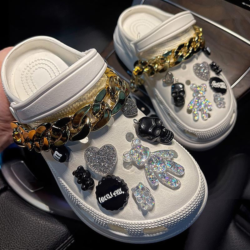 Rhinestone slippers. Non-Adult. Unisex.