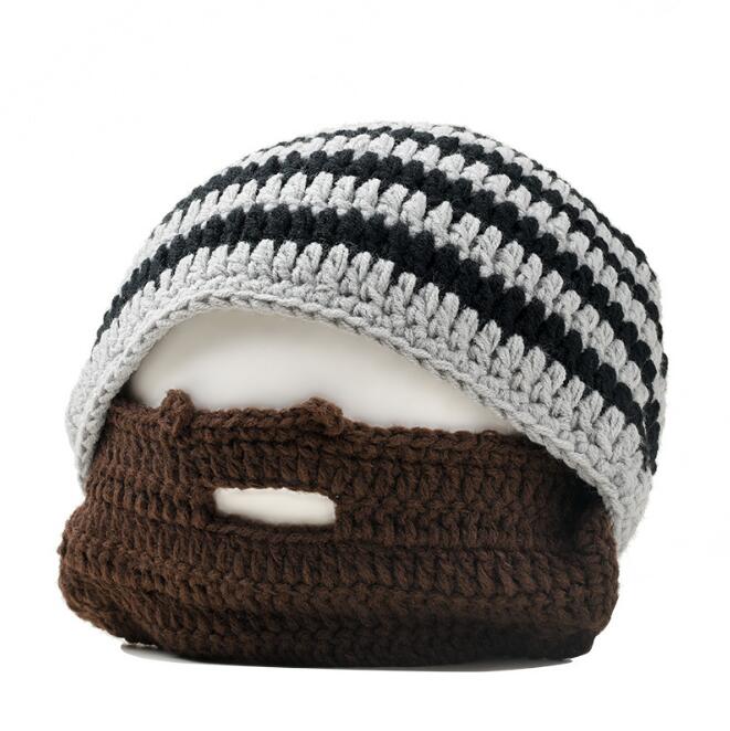 Warm Winter Women Men Fashion Punk Knit Crochet Beard Hat Beanie Mustache Face Mask Ski Snow Caps