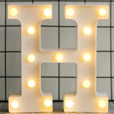 Luminous LED Letter Night Light. Christmas Home Decoration.