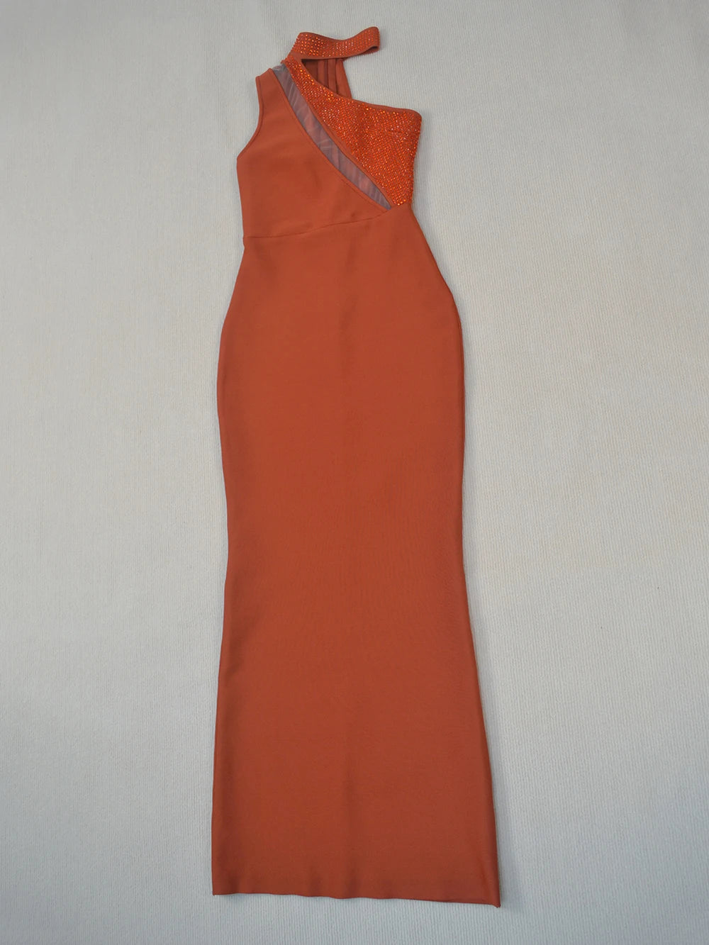 House of Hutson Original - Diagonal Collar Sleeveless Bodycon Dress
