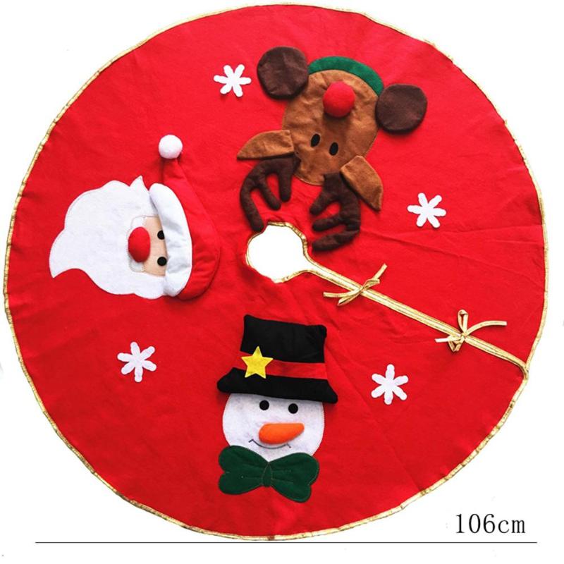 45-100cm Red Christmas Tree decoration Carpet Party Ornaments Christmas Decoration for Home Non-woven Xmas Decorations