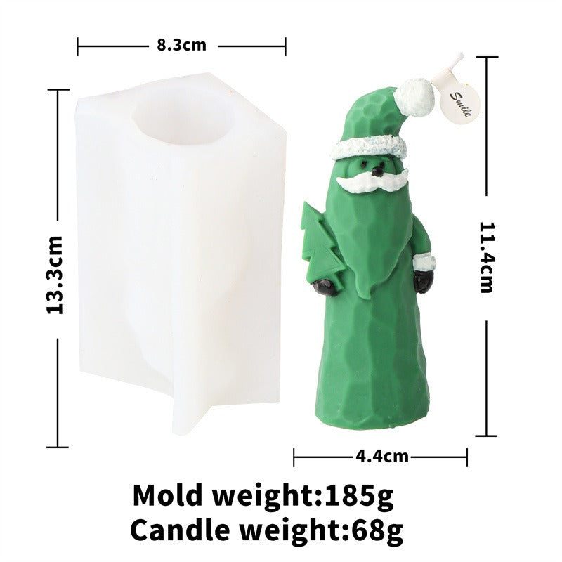 Cartoon Santa Claus candle mold Christmas aromatherapy decorative ornaments mousse cake mold