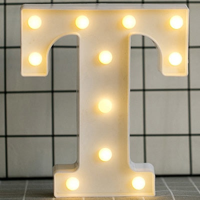 Luminous LED Letter Night Light. Christmas Home Decoration.