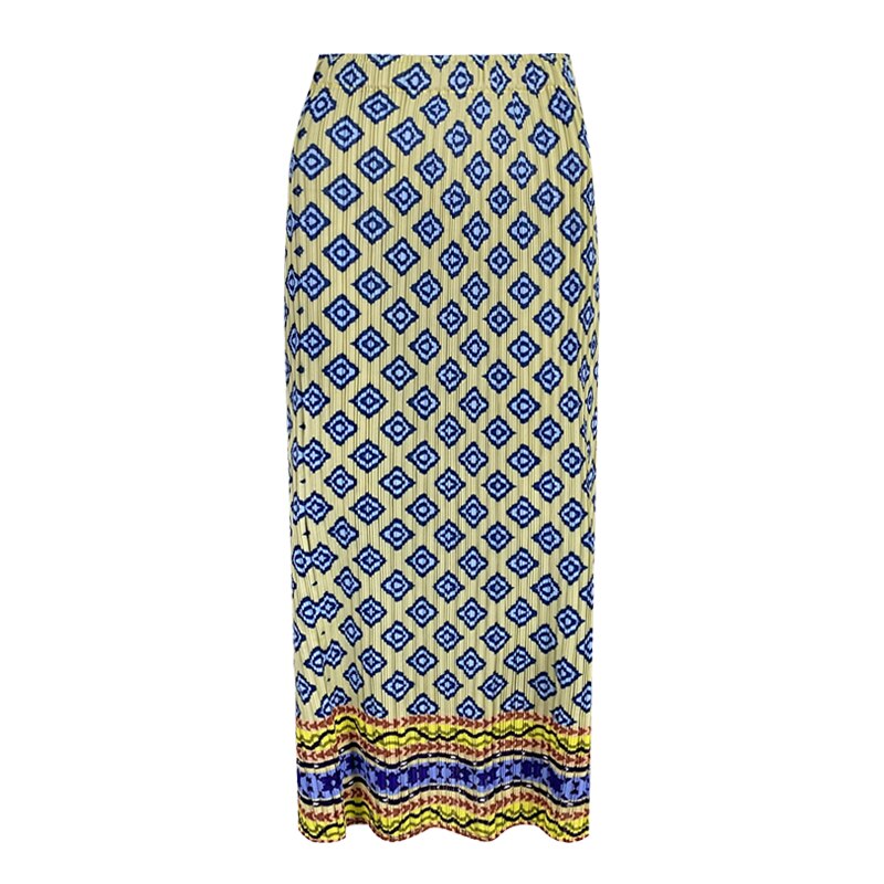 2025 Gender Fluid - Pleated Vintage Printed Straight Skirt Sets