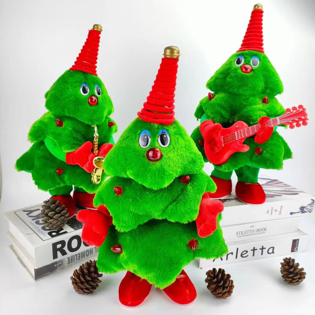 *New Christmas Decor Alert* - Electric Plush Dancing Christmas Tree Glowing Singing plush toy for holiday party decoration