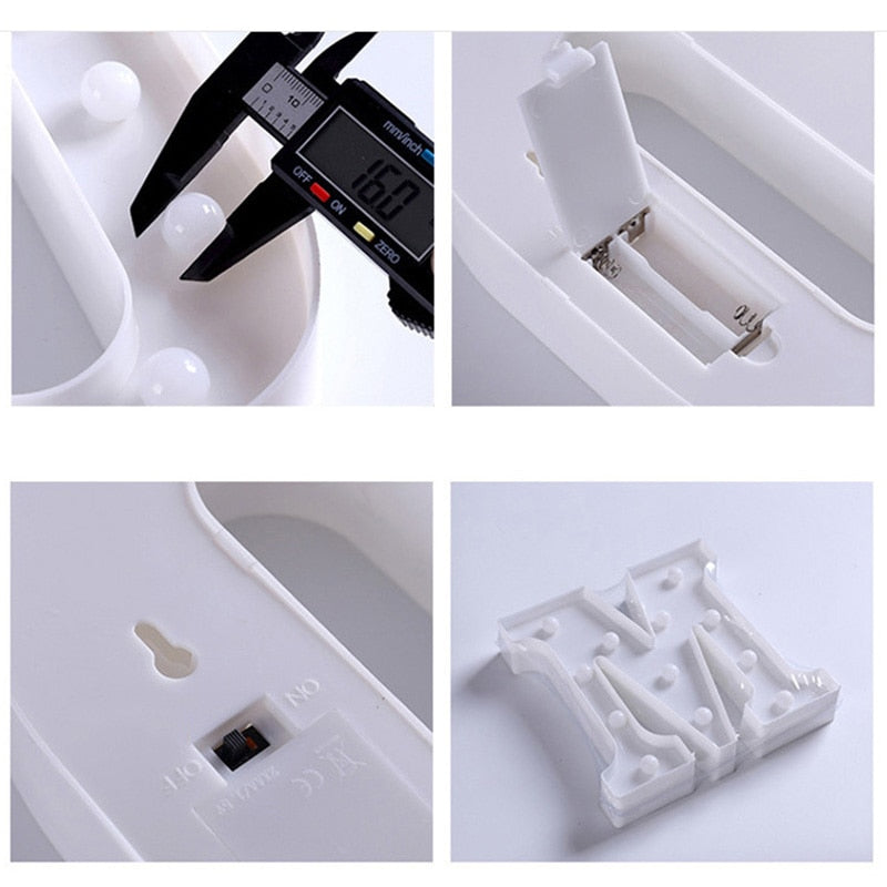 Luminous LED Letter Night Light. Christmas Home Decoration.