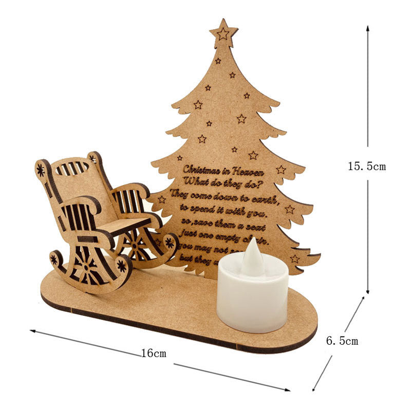 Christmas Decorations DIY Wooden Ornaments Heavenly Christmas Rocking Chair Christmas Angel Poem