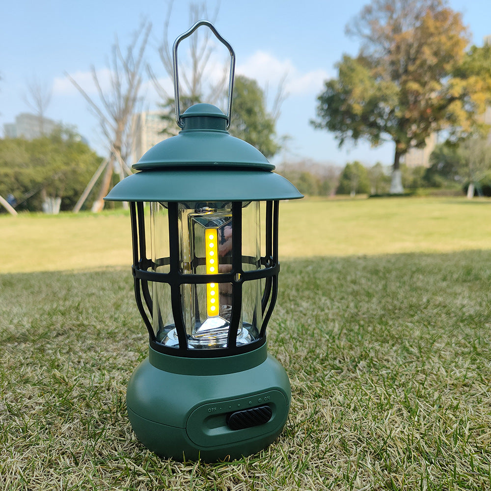 Camping Ligjt Outdoor Ambience Lighting Camping Light Vintage Horse Light Gift USB Charging Tent Camp Lamp