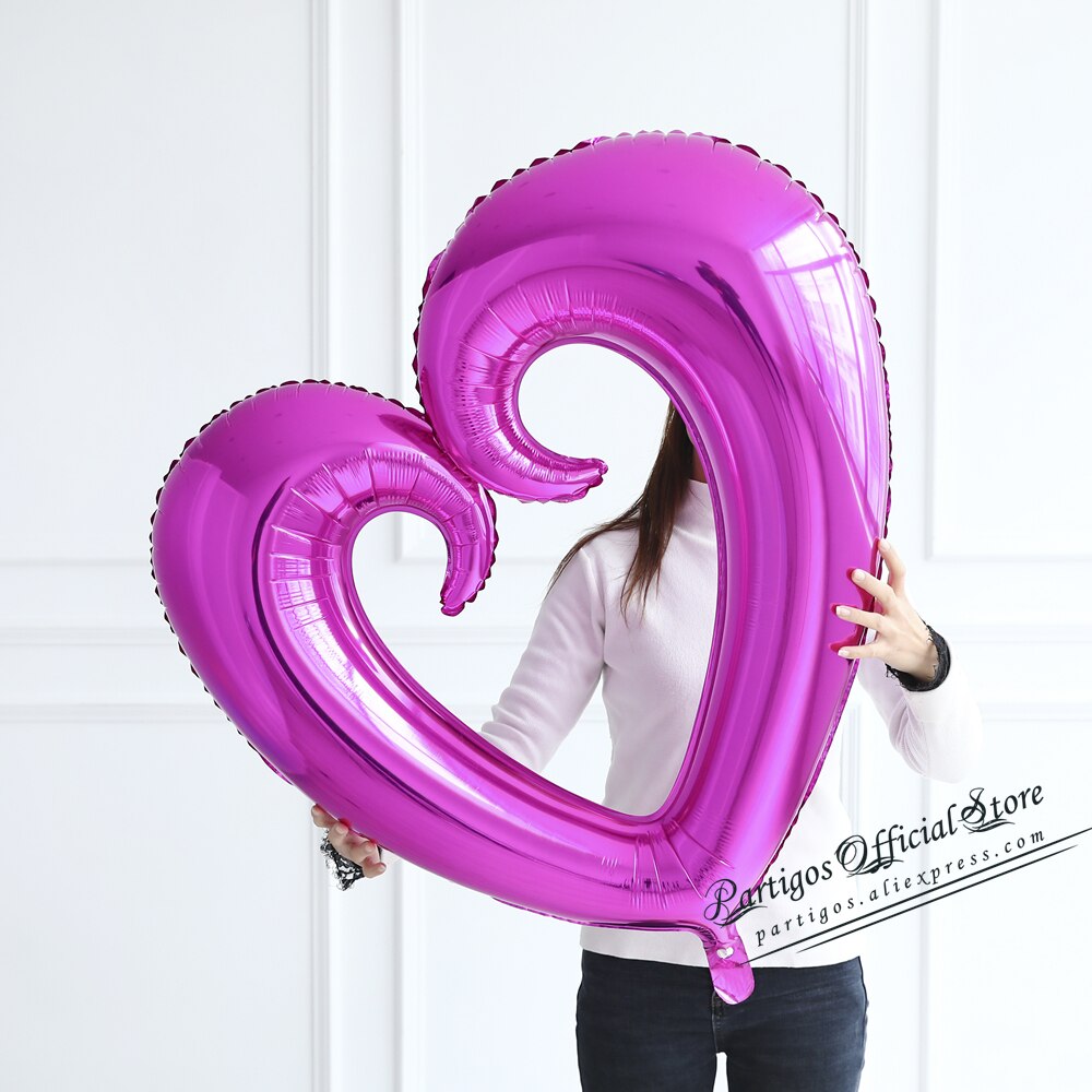 18inch Giant Hollow Heart Shape Foil Balloons for Valentines day/Wedding Party decoration big size red heart helium globos