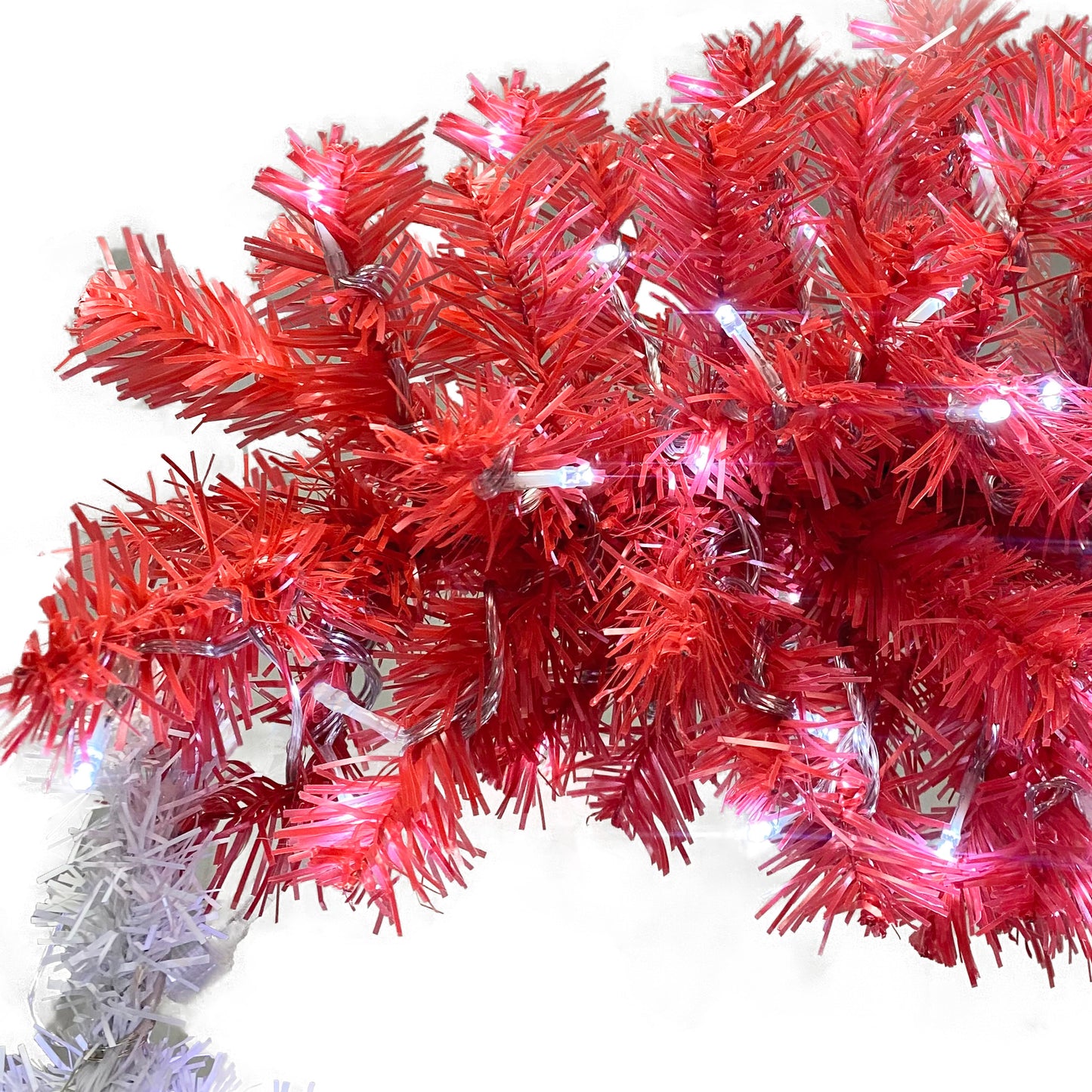 *New Christmas Tree Alert* 6FT hinge fir, artificial. Curved top Christmas tree, bendable, 1250 lush branch hints, 300 LED Christmas lights