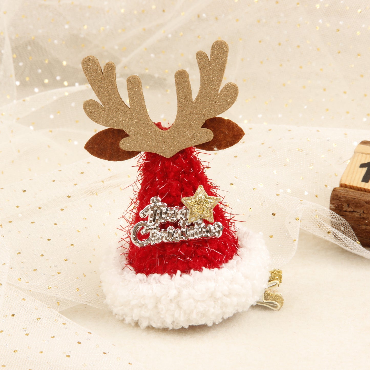 *Christmas Hair Accessory* - Bright Velvet Christmas Hair Clips. Cute Christmas Decorative Hair Accessories